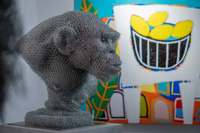 Buste de Chimpanzé réalisé par Aurélien Raynaud.